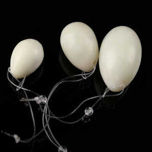 White Jade Yoni Egg Set, 3 Pieces