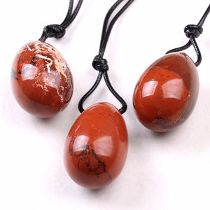 Small Drilled Natural Red Jasper Yoni Egg, 1 pc