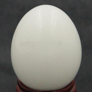 Elegant White Jade Egg with stand