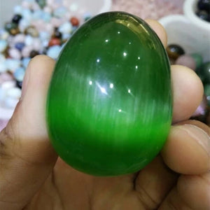Polished Quartz Crystal Yoni Egg