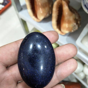 Natural Dark Blue Crystal Yoni Egg