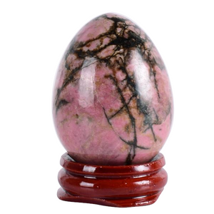Rhodonite Yoni Egg,  1.96" x 1.49"