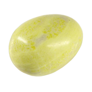 Opal Quartz Lemon Yoni Egg with Wood Stand
