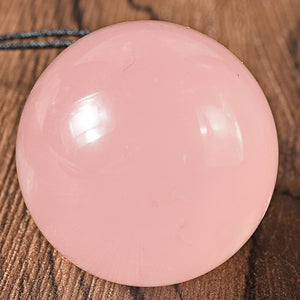 Drilled Natural Pink Rose Quartz Yoni Egg, 3 Sizes available