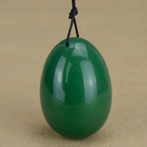 Large Elegant Green Aventurine Yoni Egg with String