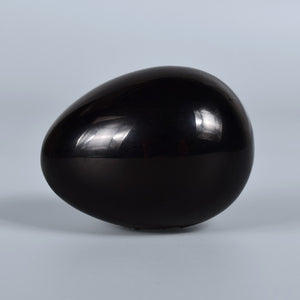 Large Undrilled Black Obsidian Yoni Egg