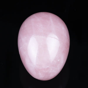 Pink Quartz Yoni Egg with Brown Stand
