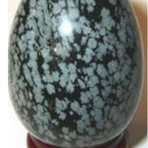 Large Snowflake Obsidian Crystal Egg