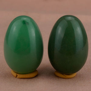 Classic Green Aventurine Yoni Egg Set, 2 Pieces