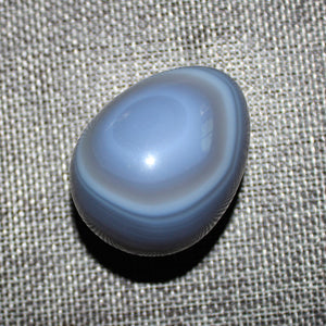 Shiny Gray Agate Yoni Egg, 1 pc