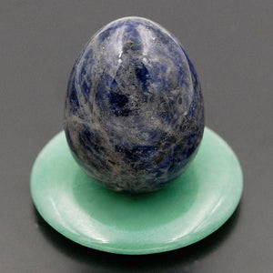 Undrilled Blue Sodalite Yoni Egg