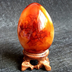 Polished Natural Red Agate Yoni Egg