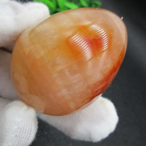 Large Elegant Orange Agate Yoni Egg