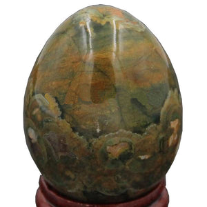 Medium Undrilled Green Rainforest Jasper Yoni Egg