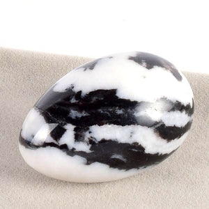 Zebra-Patterned Jasper Yoni Egg
